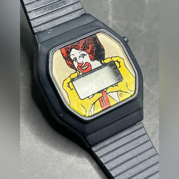 Accessories | Vintage 1984 Mcdonalds Kids Watch Black Digital 